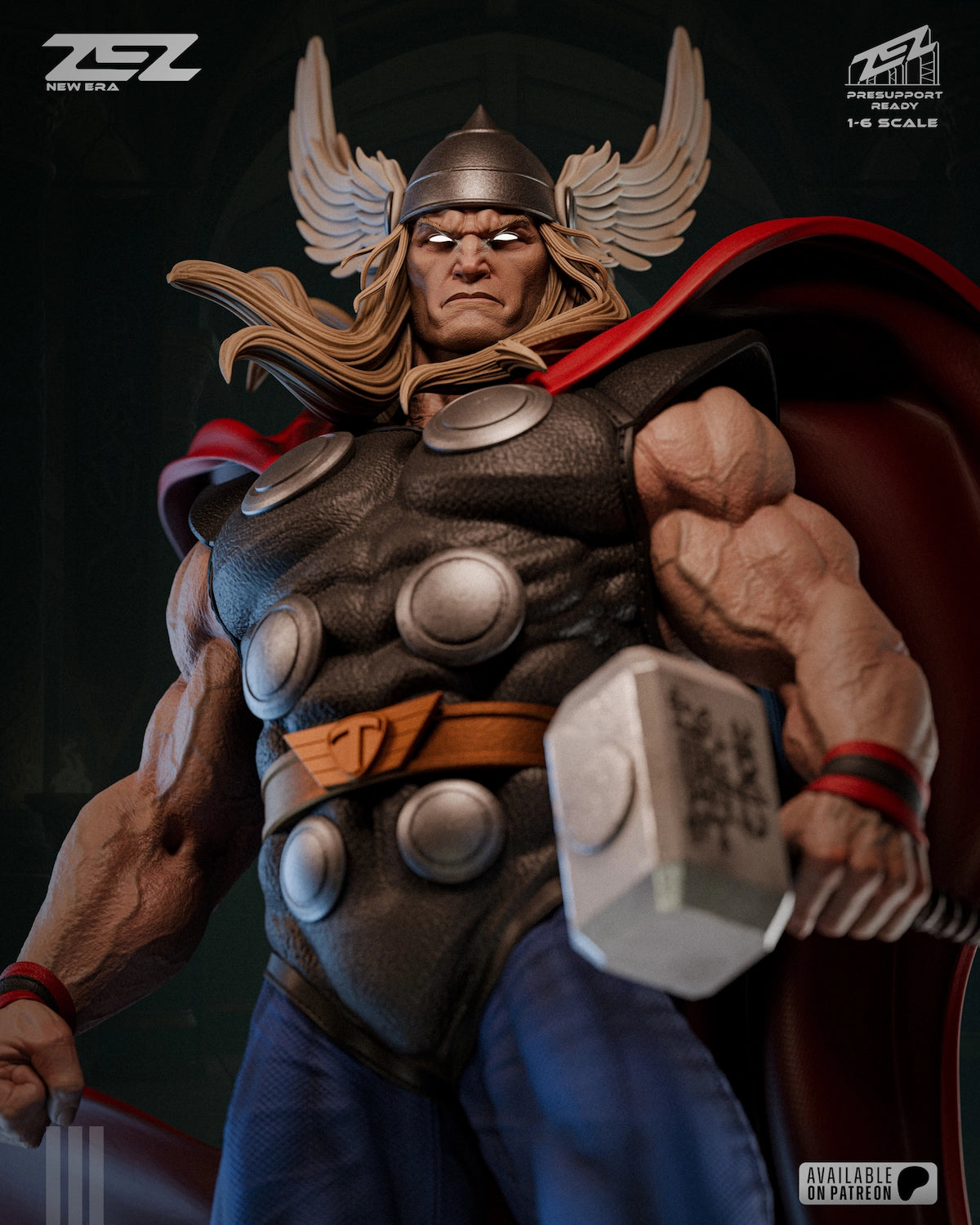 THOR – MUSEUM POSE | Hand-Painted Figure | Magnetized