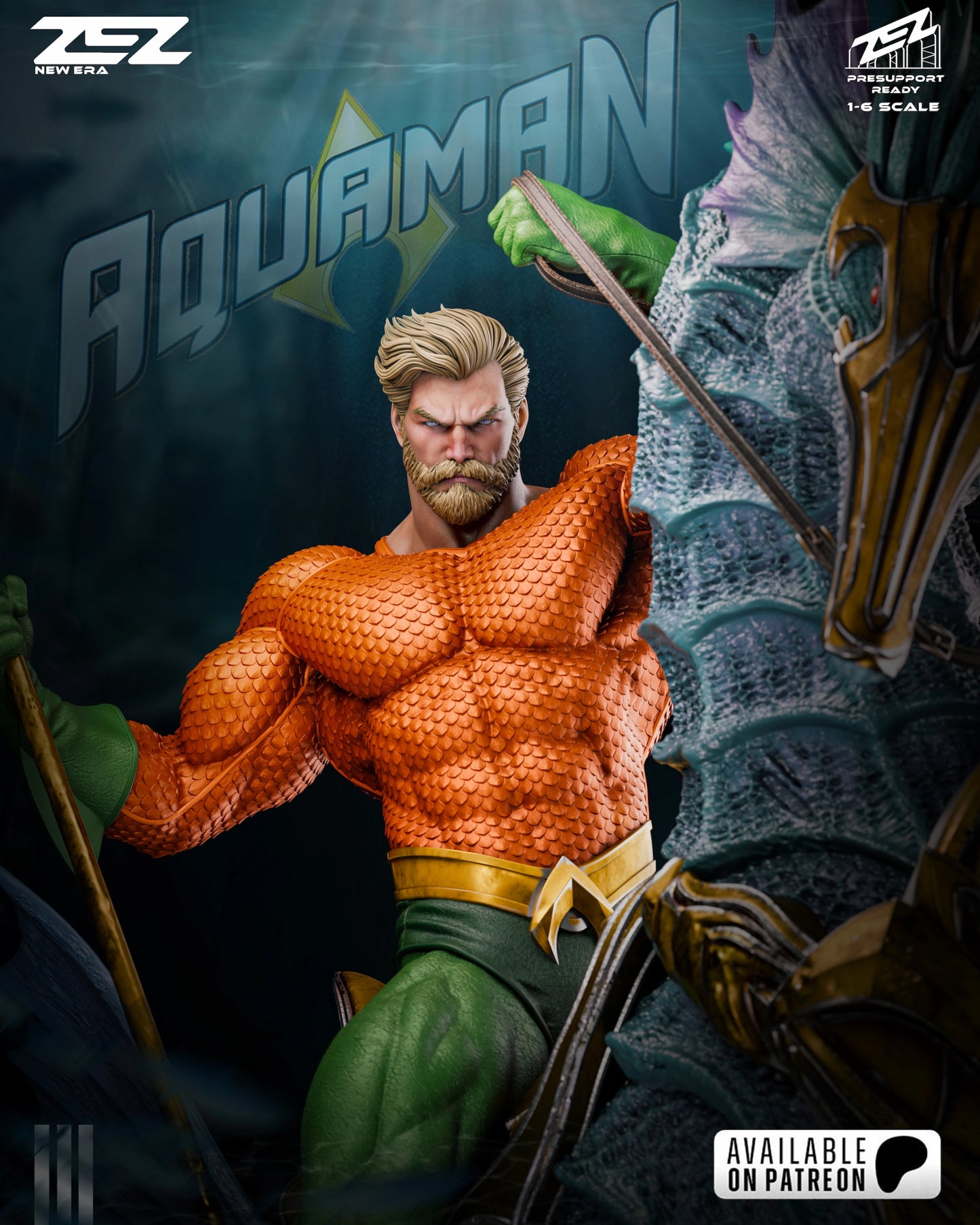Aquaman – King of Atlantis | Hand-Painted Figure | Magnetized