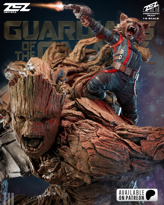 Groot and Rocket | Hand-Painted Figure | Magnetized