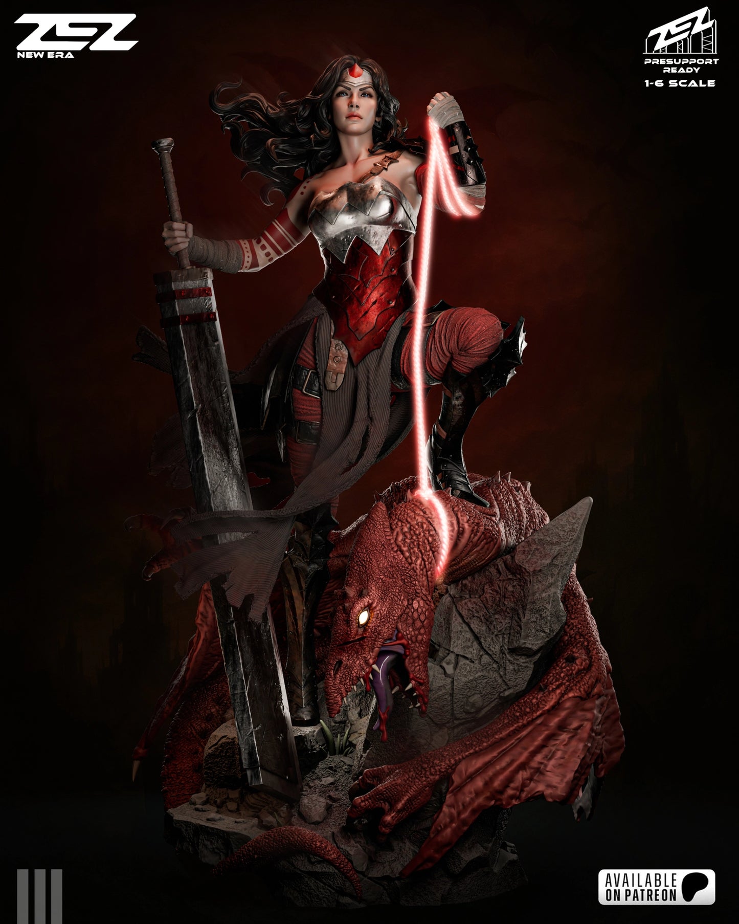 Wonder Woman Absolute ZEZ Studios | Hand-Painted Figure | Magnetized