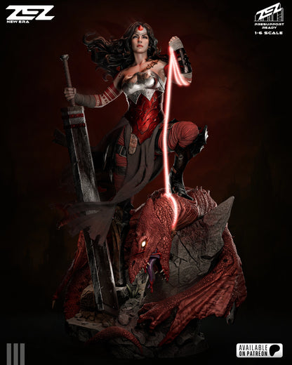 Wonder Woman Absolute ZEZ Studios | Hand-Painted Figure | Magnetized