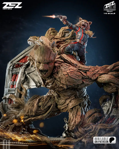 Groot and Rocket | Hand-Painted Figure | Magnetized