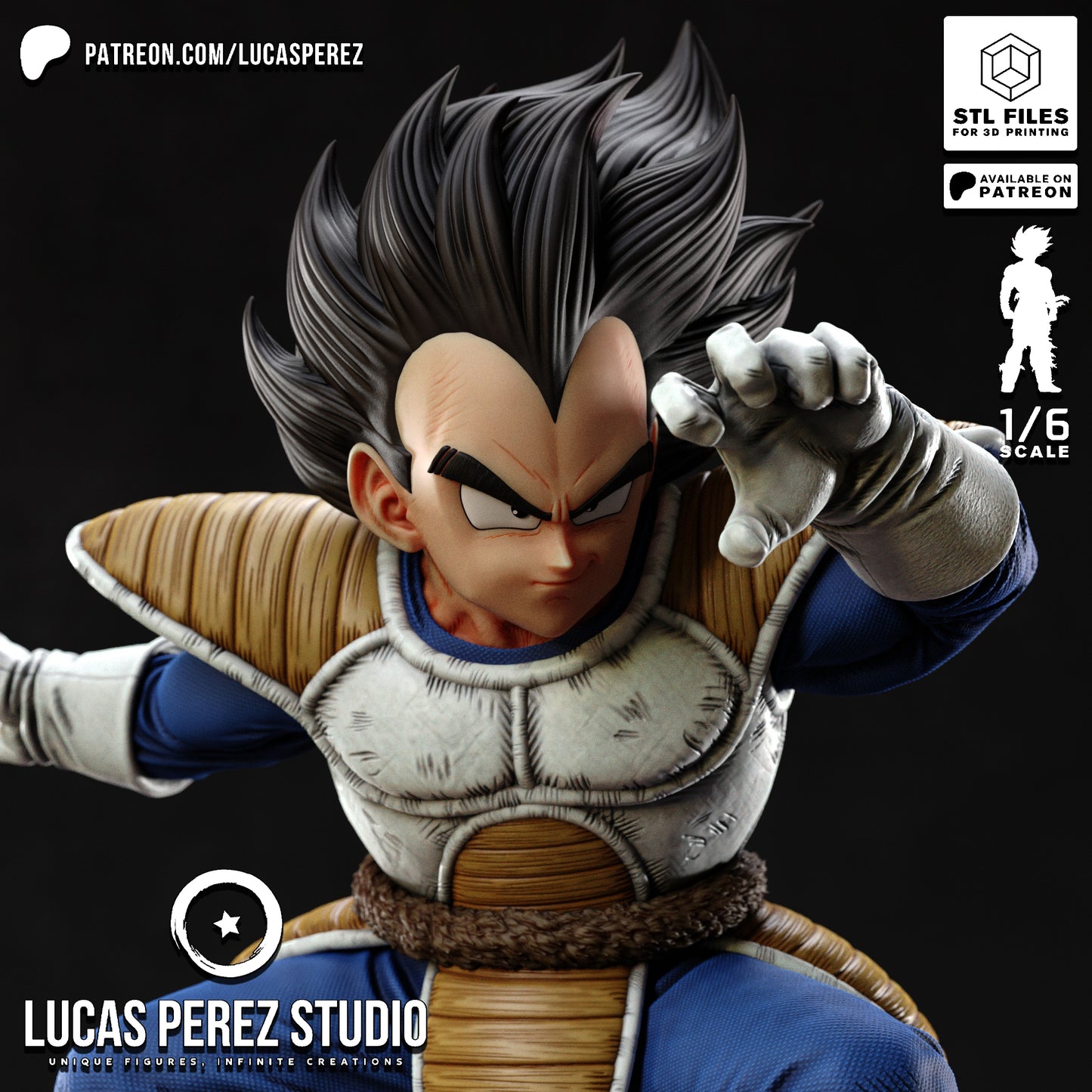 Vegeta VS - Lucas Perez | Hand-Painted Figure | Magnetized