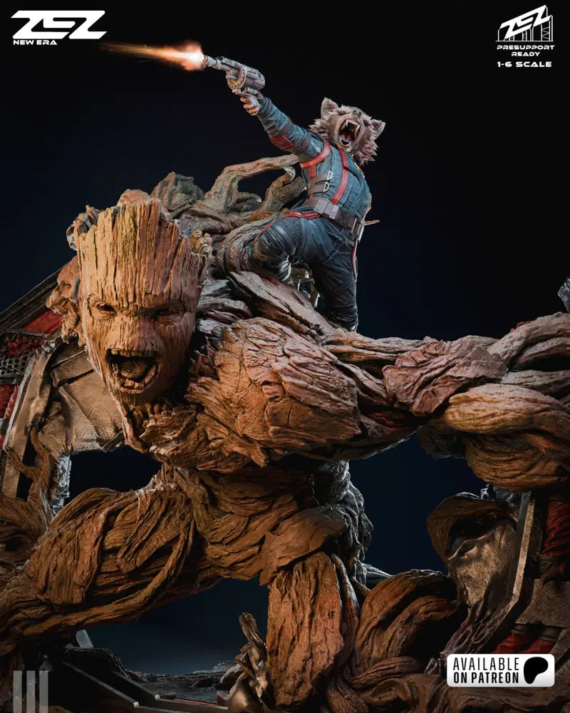 Groot and Rocket | Hand-Painted Figure | Magnetized