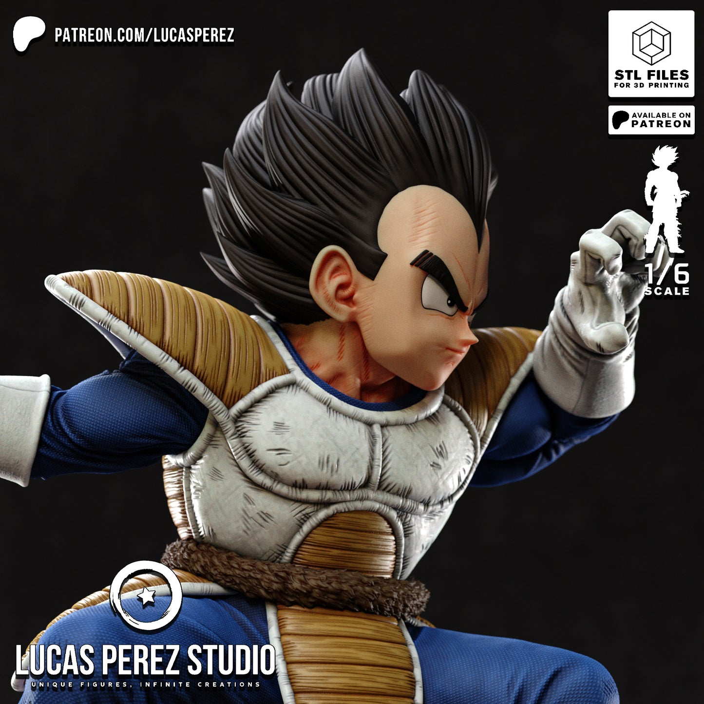 Vegeta VS - Lucas Perez | Hand-Painted Figure | Magnetized