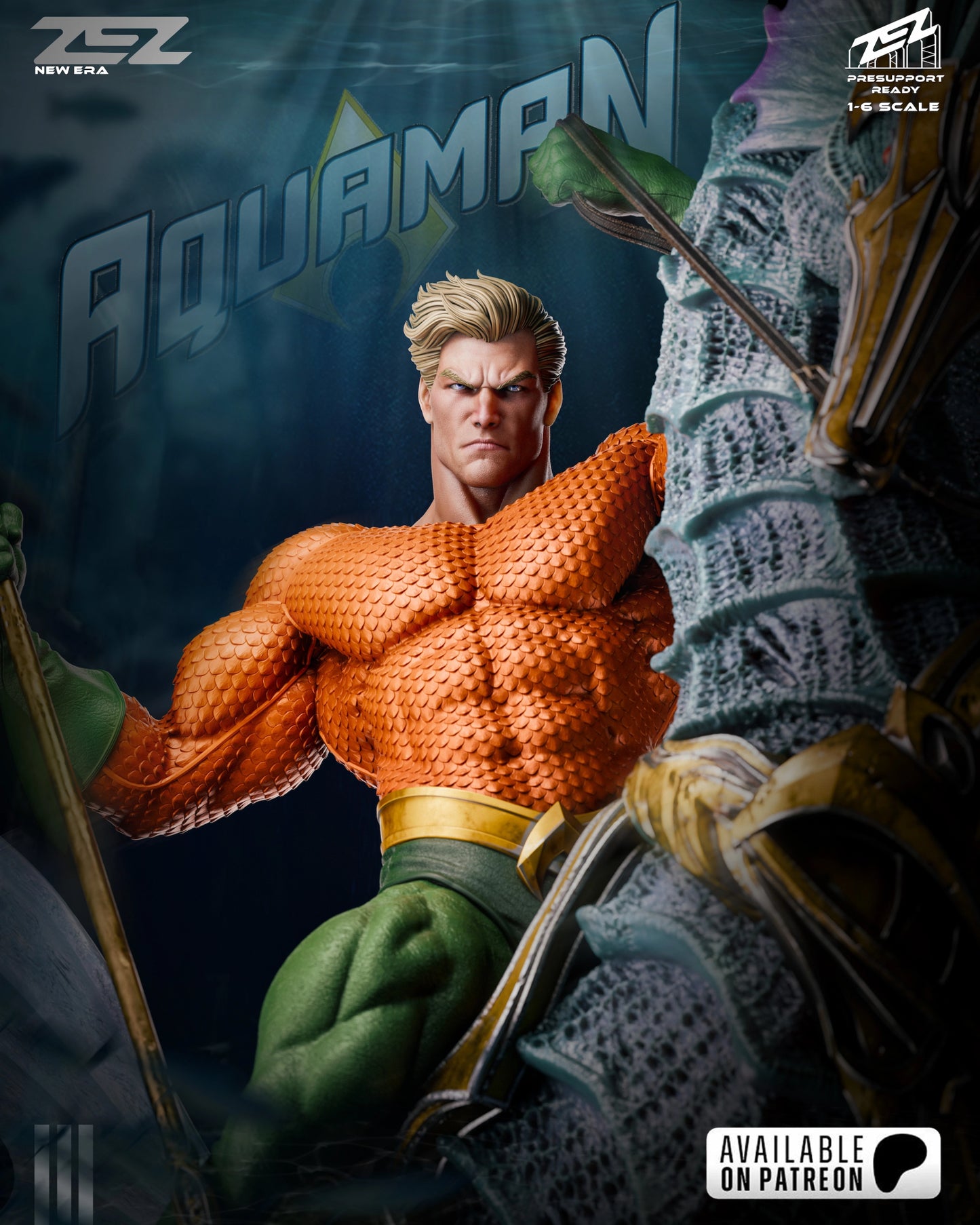 Aquaman – King of Atlantis | Hand-Painted Figure | Magnetized