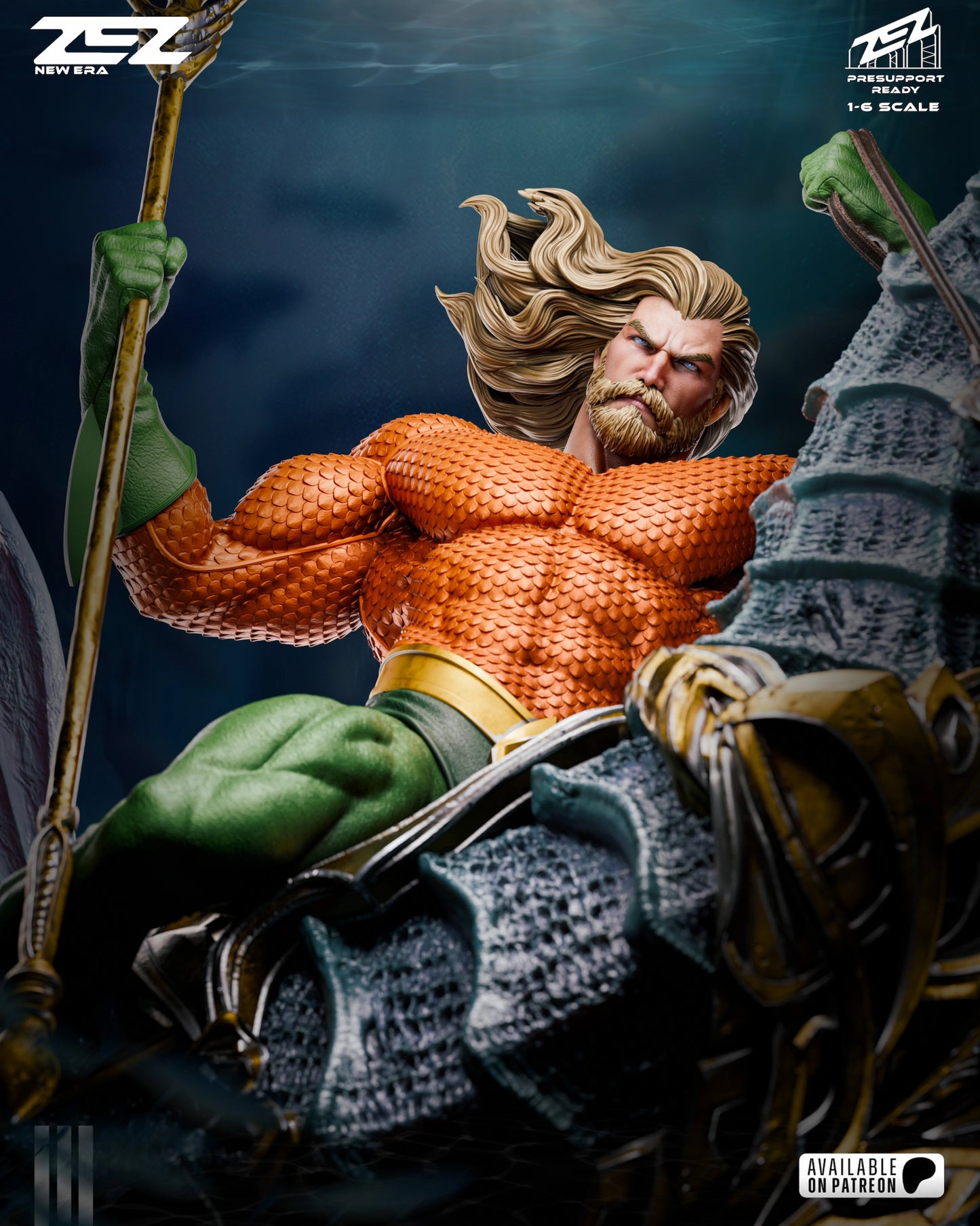 Aquaman – King of Atlantis | Hand-Painted Figure | Magnetized