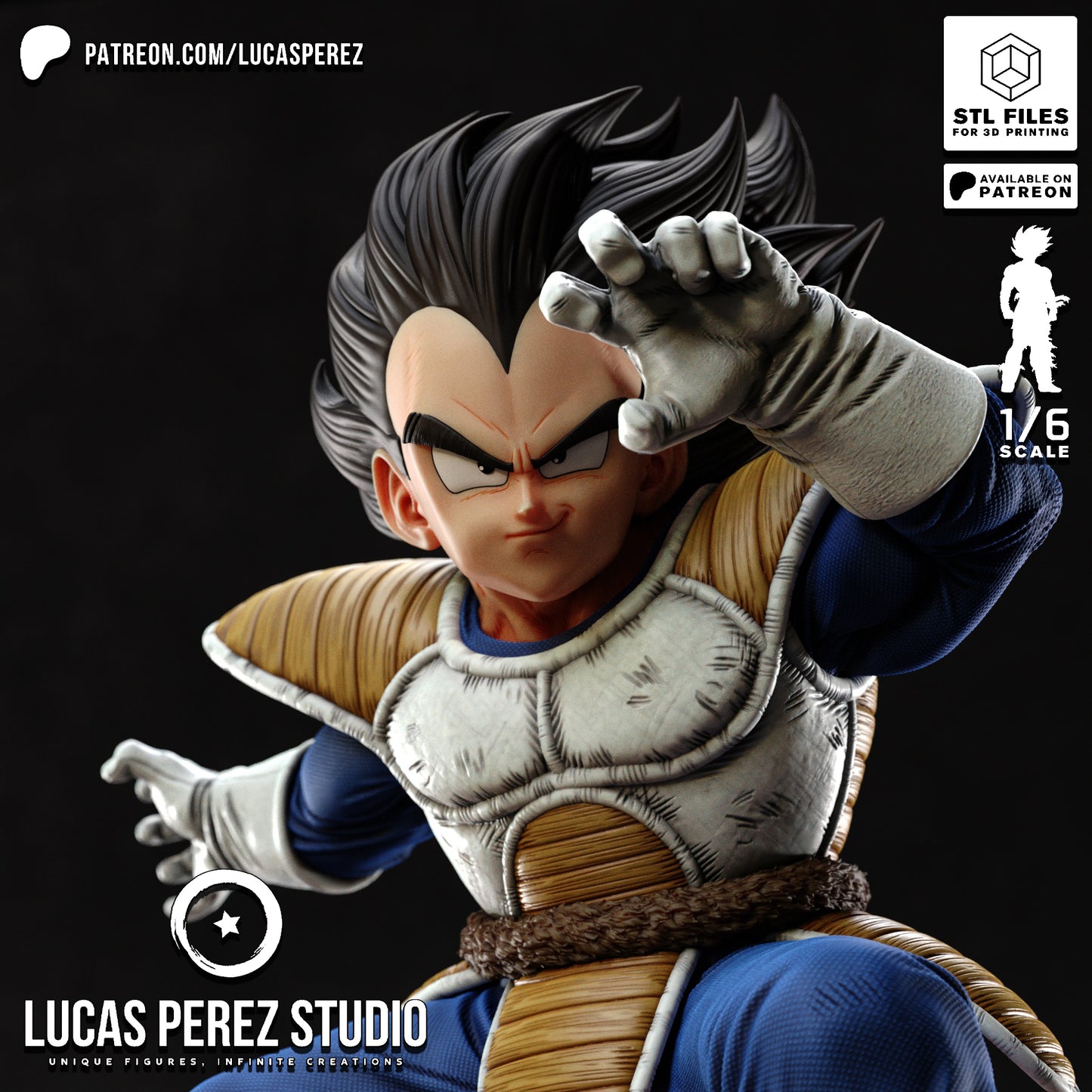 Vegeta VS - Lucas Perez | Hand-Painted Figure | Magnetized