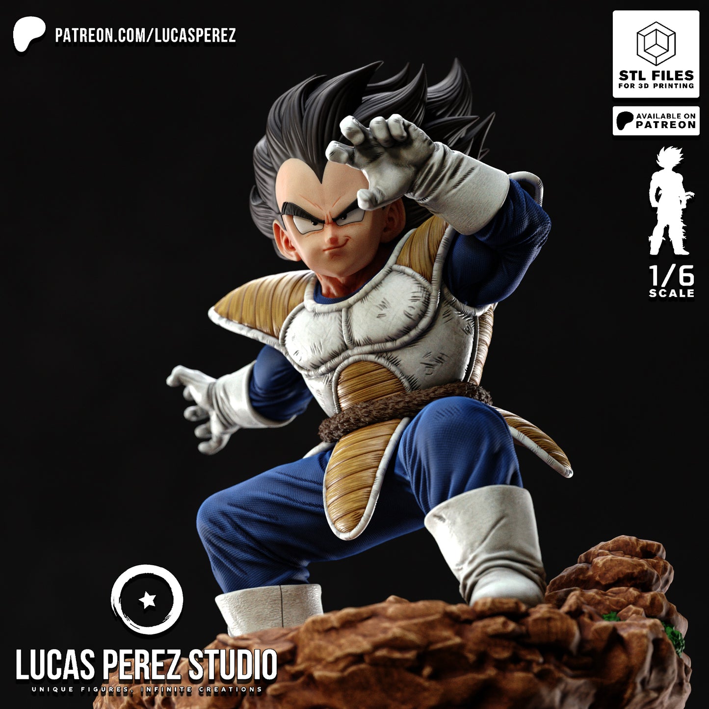 Vegeta VS - Lucas Perez | Hand-Painted Figure | Magnetized