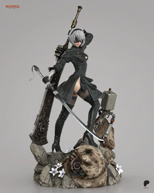 2B - NieR Automata | Hand-Painted Figure | Magnetized