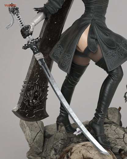 2B - NieR Automata | Hand-Painted Figure | Magnetized