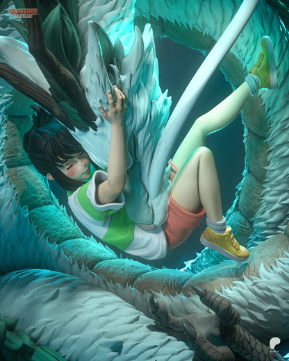 Chihiro & Haku - Spirited Away | Hand-Painted Figure | Magnetized