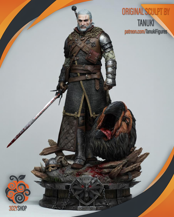 Geralt of Rivia – The Witcher 3 | Hand-Painted Figure | Magnetized