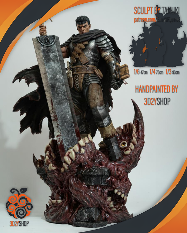 Guts - Berserk | Hand-Painted Figure | Magnetized