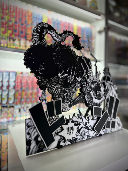 3D Printed Manga Frame - One Piece - Kaido vs Luffy - Wall Art