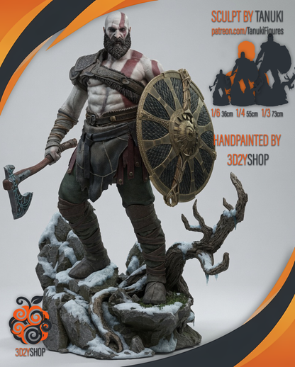 Kratos - Ragnarok | Hand-Painted Figure | Magnetized