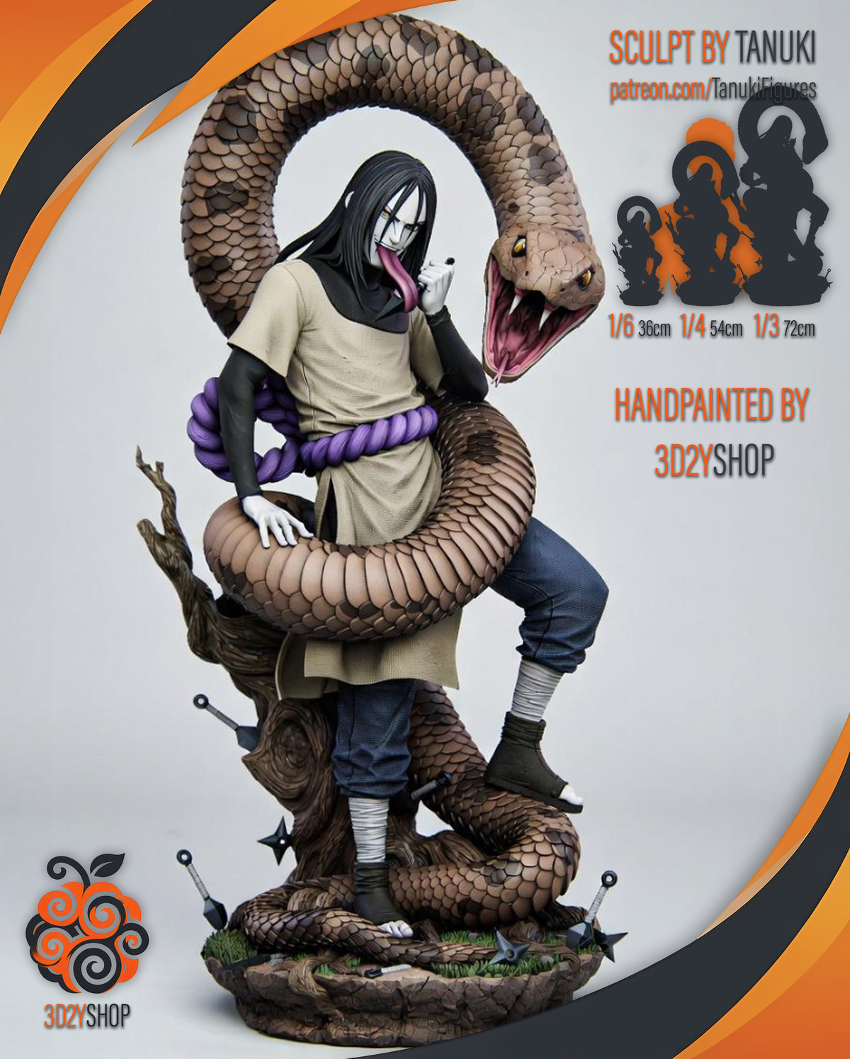 Orochimaru - Naruto | Hand-Painted Figure | Magnetized