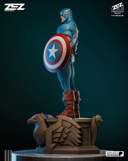 CAPTAIN AMERICA – MUSEUM POSE | Hand-Painted Figure | Magnetized