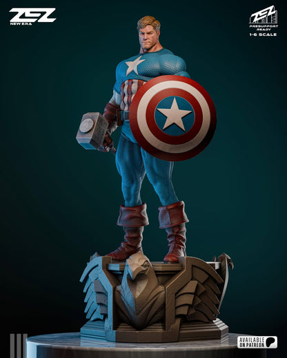CAPTAIN AMERICA – MUSEUM POSE | Hand-Painted Figure | Magnetized