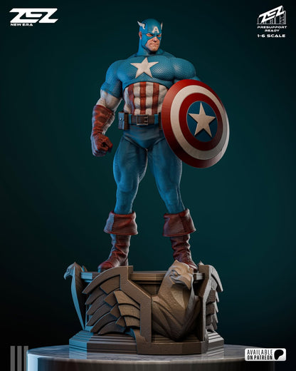 CAPTAIN AMERICA – MUSEUM POSE | Hand-Painted Figure | Magnetized