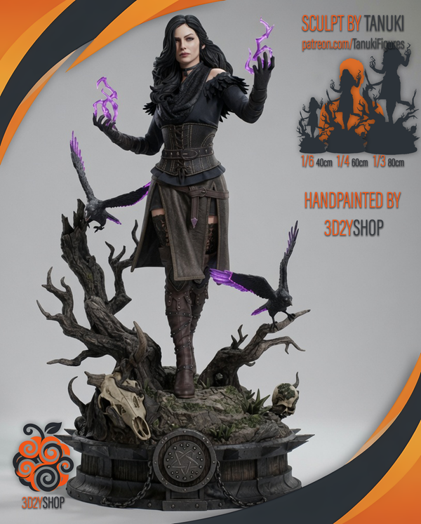 Yennefer – The Witcher 3 | Hand-Painted Figure | Magnetized