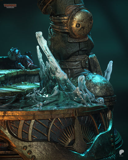 Big Daddy y Little Sister BioShock figura de resina pintada a mano - render 3 - 3D2Y Shop