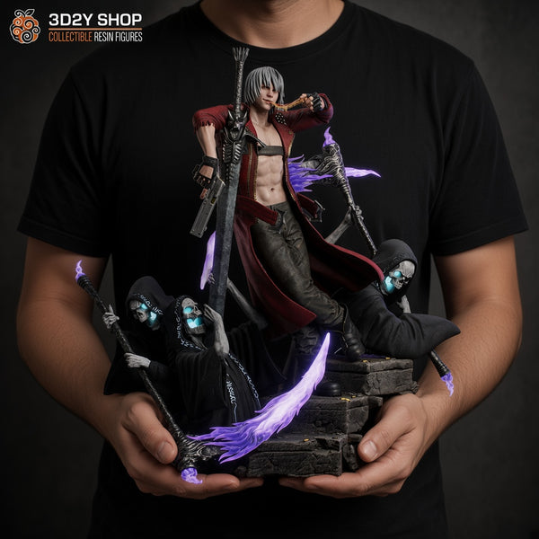 Dante Devil May Cry 3 figura pintada a mano escala 1/4 sujetada en mano - 3D2Y Shop