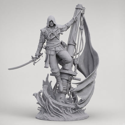 Edward Kenway Assassin's Creed Black Flag unpainted 1/6 garage kit in grey resin - 3D2Y Shop