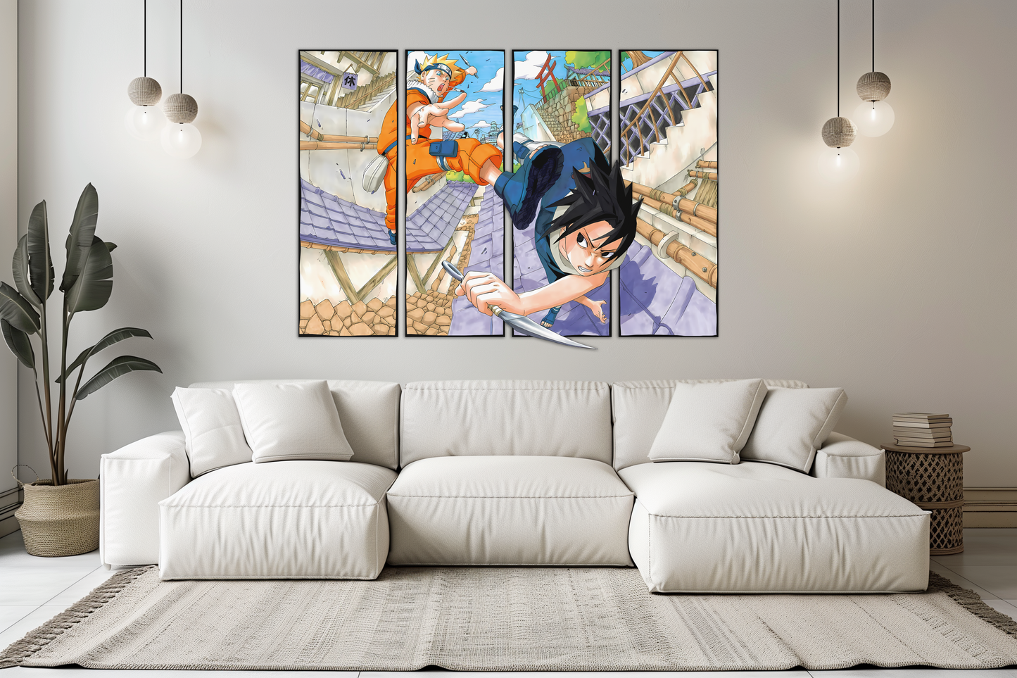 Wall Art Naruto | Naruto vs Sasuke | 3D Effect