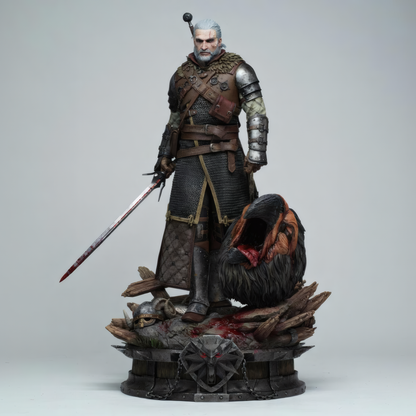 Geralt of Rivia – The Witcher 3 | Hand-Painted Figure | Magnetized