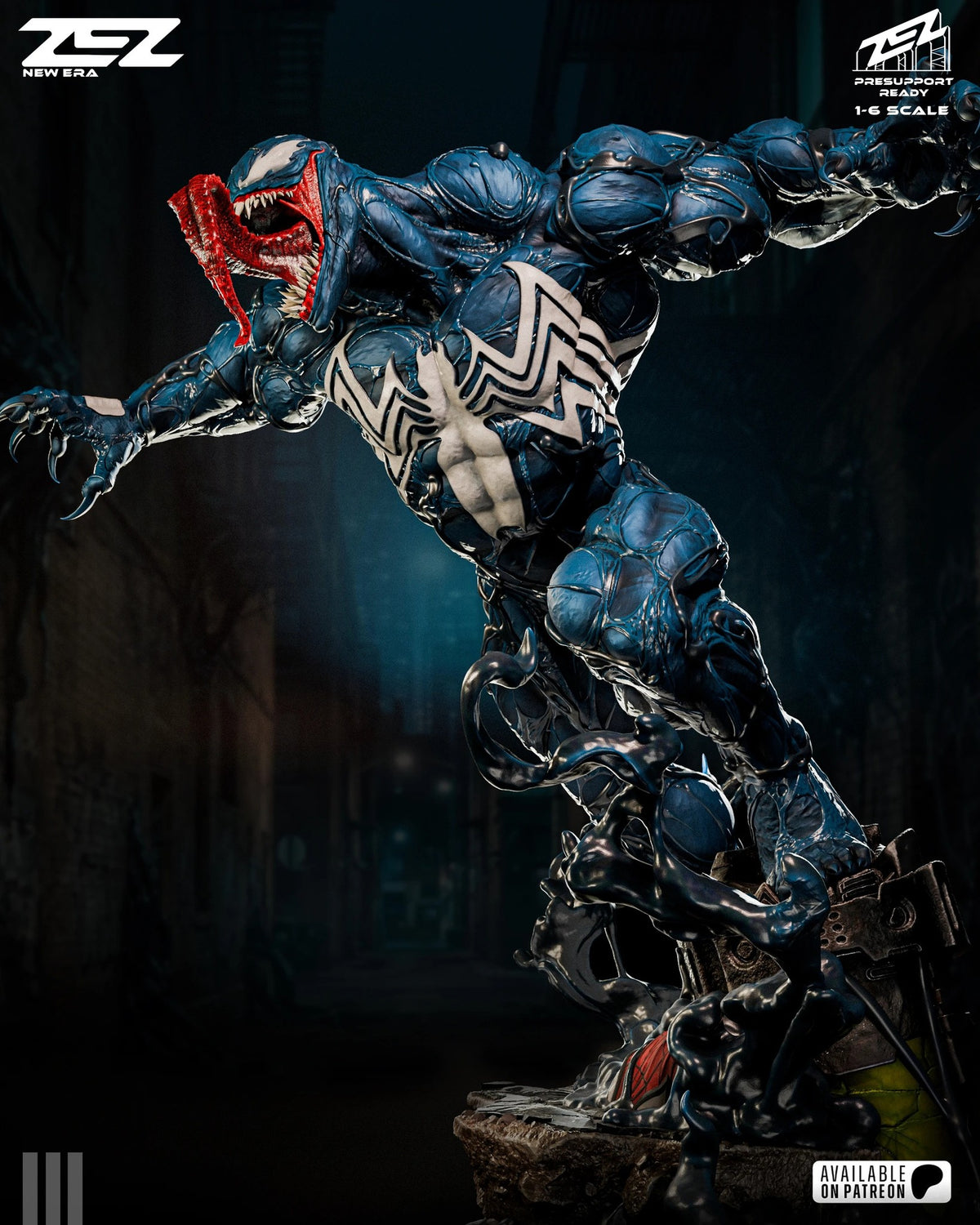 Venom Marvel figura de resina pintada a mano - render 3 - 3D2Y Shop