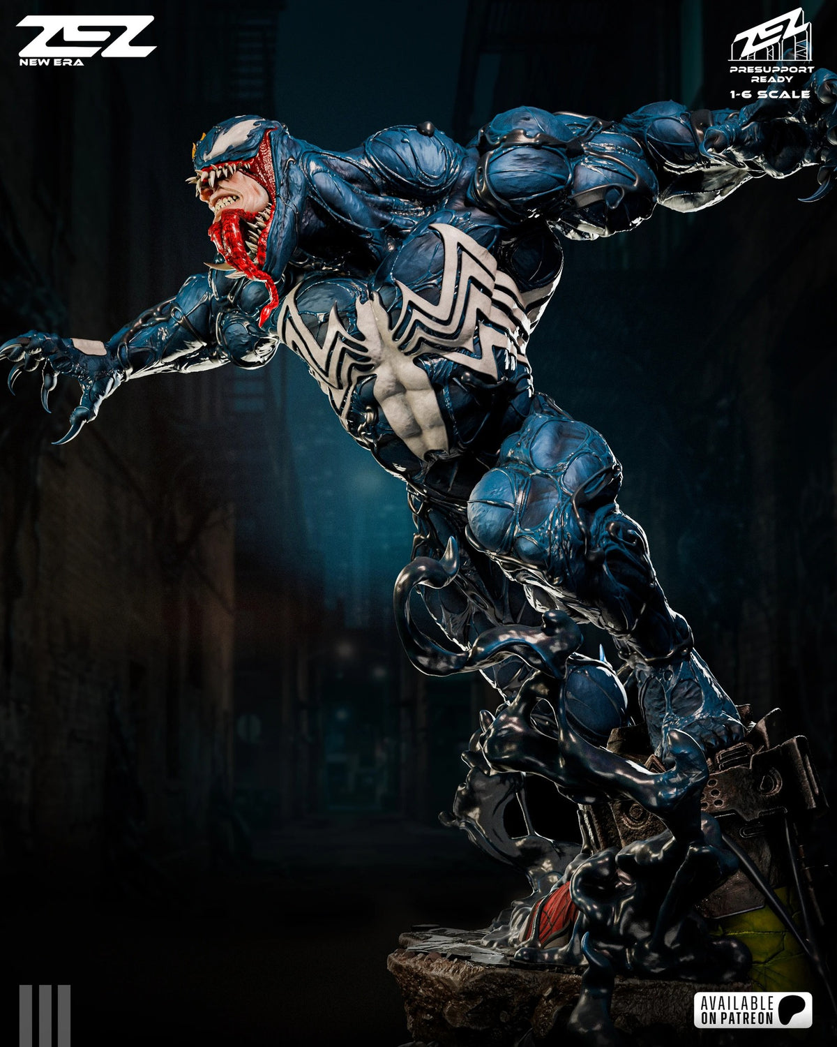Venom Marvel figura de resina pintada a mano - render 4 - 3D2Y Shop