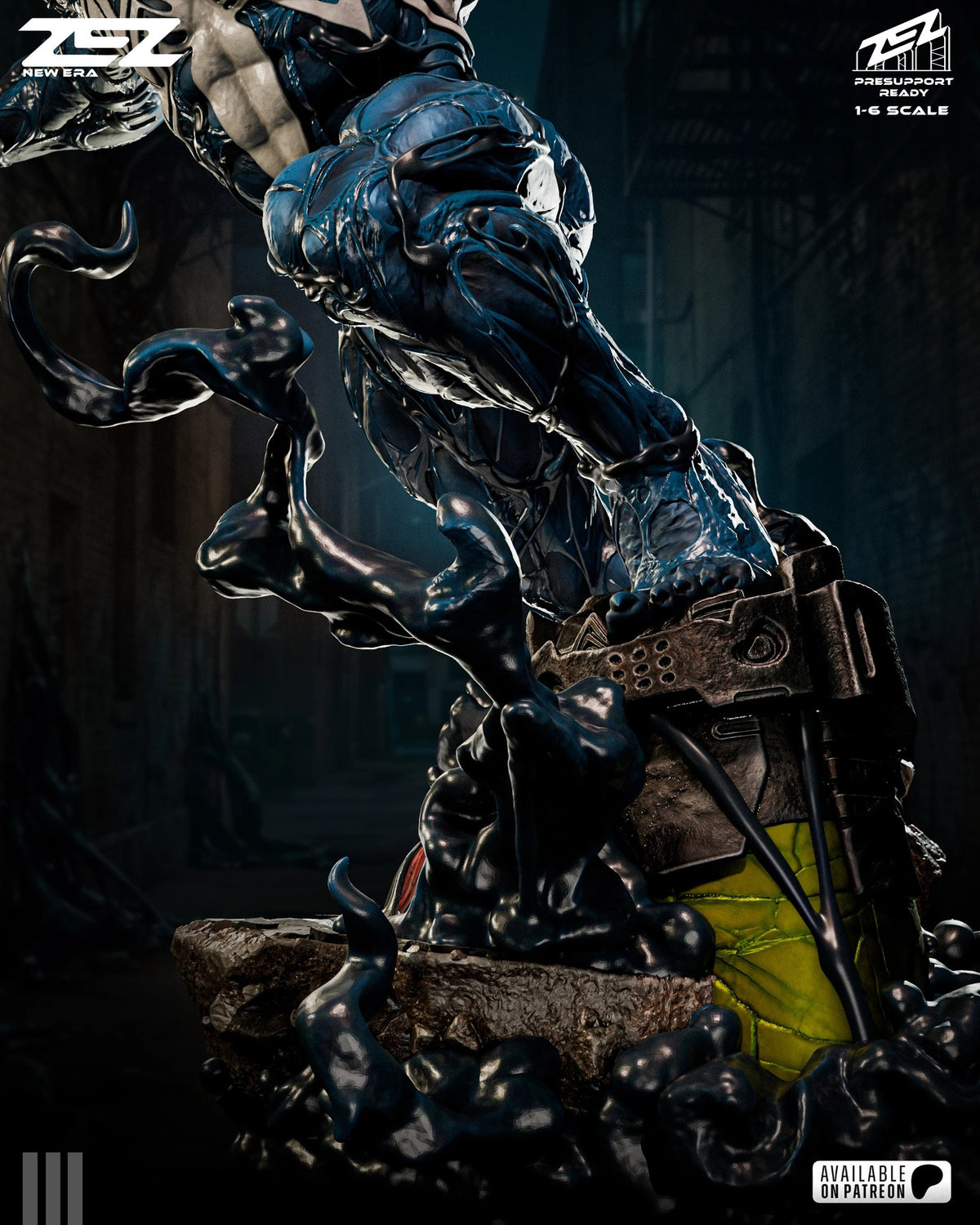 Venom Marvel figura de resina pintada a mano - render 6 - 3D2Y Shop