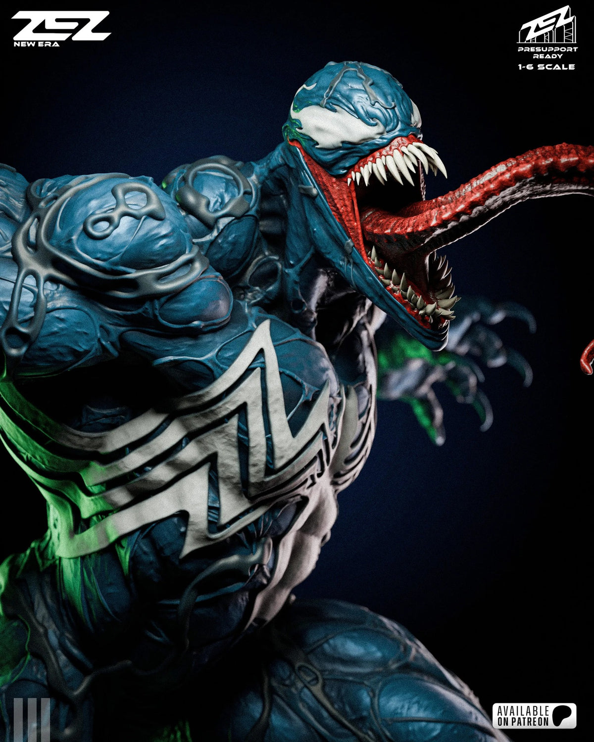 Venom Marvel figura de resina pintada a mano - render 8 - 3D2Y Shop