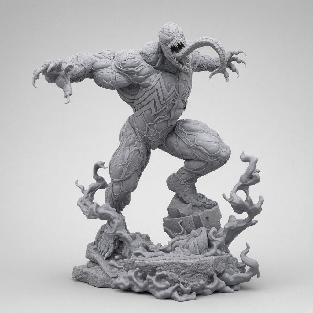 Venom Marvel garage kit sin pintar (resina gris) - 3D2Y Shop